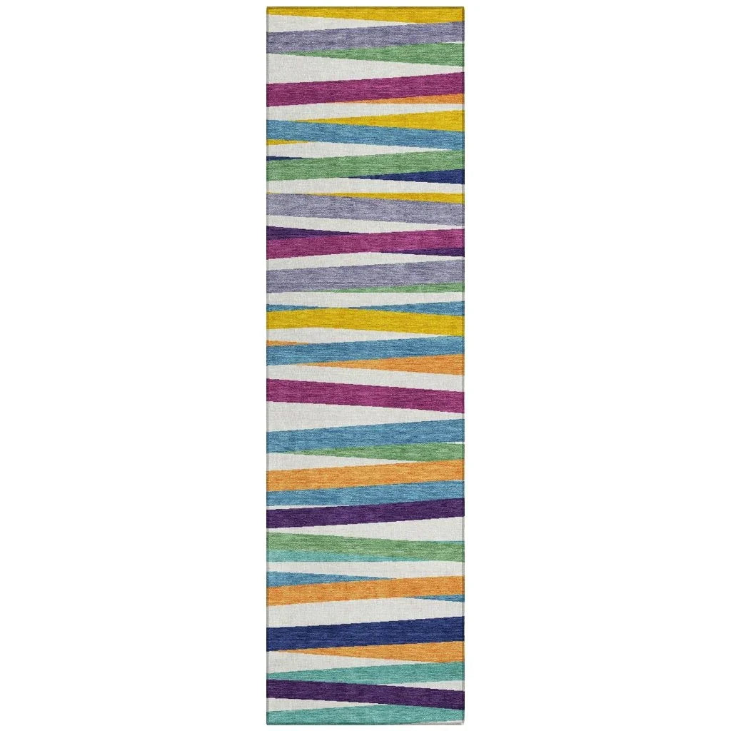 LOOMLAN Rugs Liora White Washable Indoor-Outdoor Rug