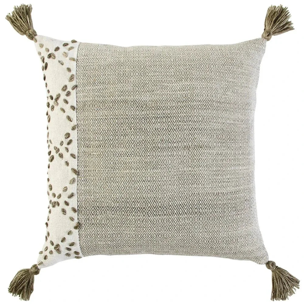 LOOMLAN Lois Outdoor Throw Pillow With Tassels