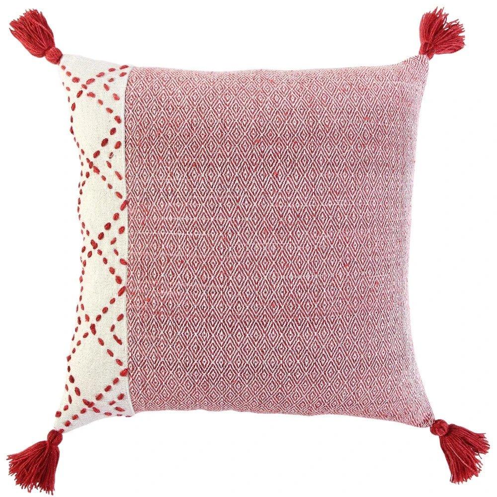 LOOMLAN Lois Outdoor Throw Pillow With Tassels