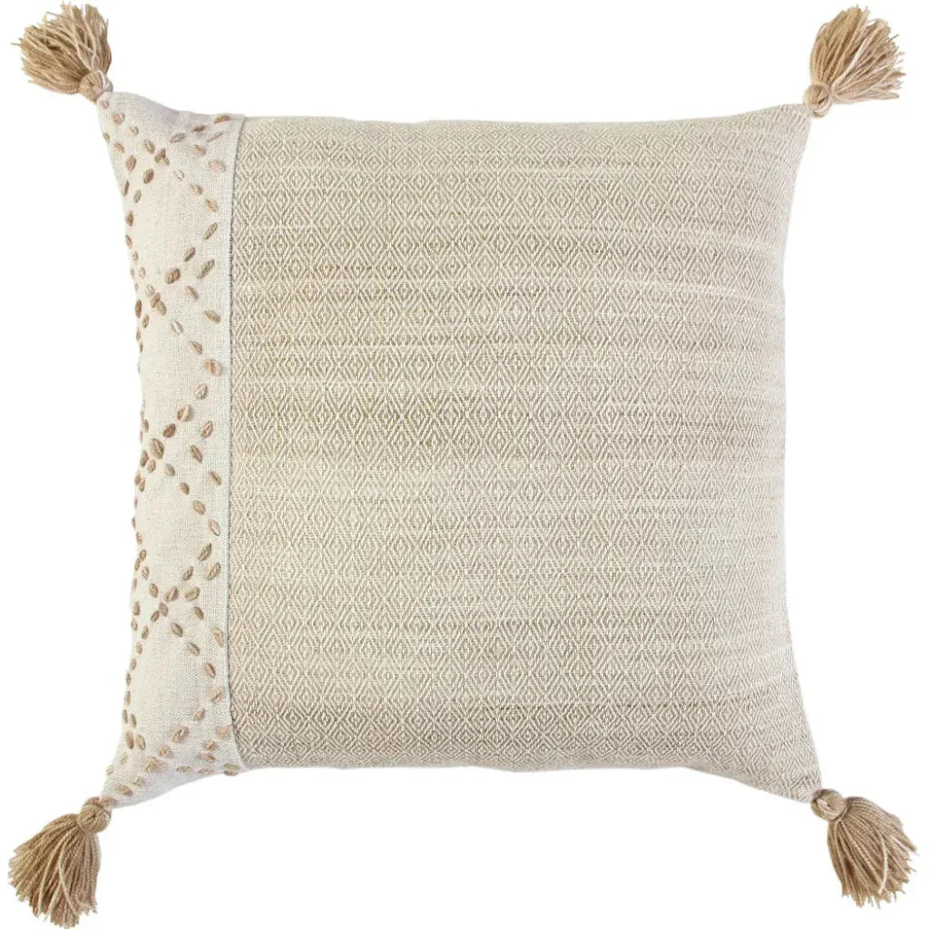 LOOMLAN Lois Outdoor Throw Pillow With Tassels
