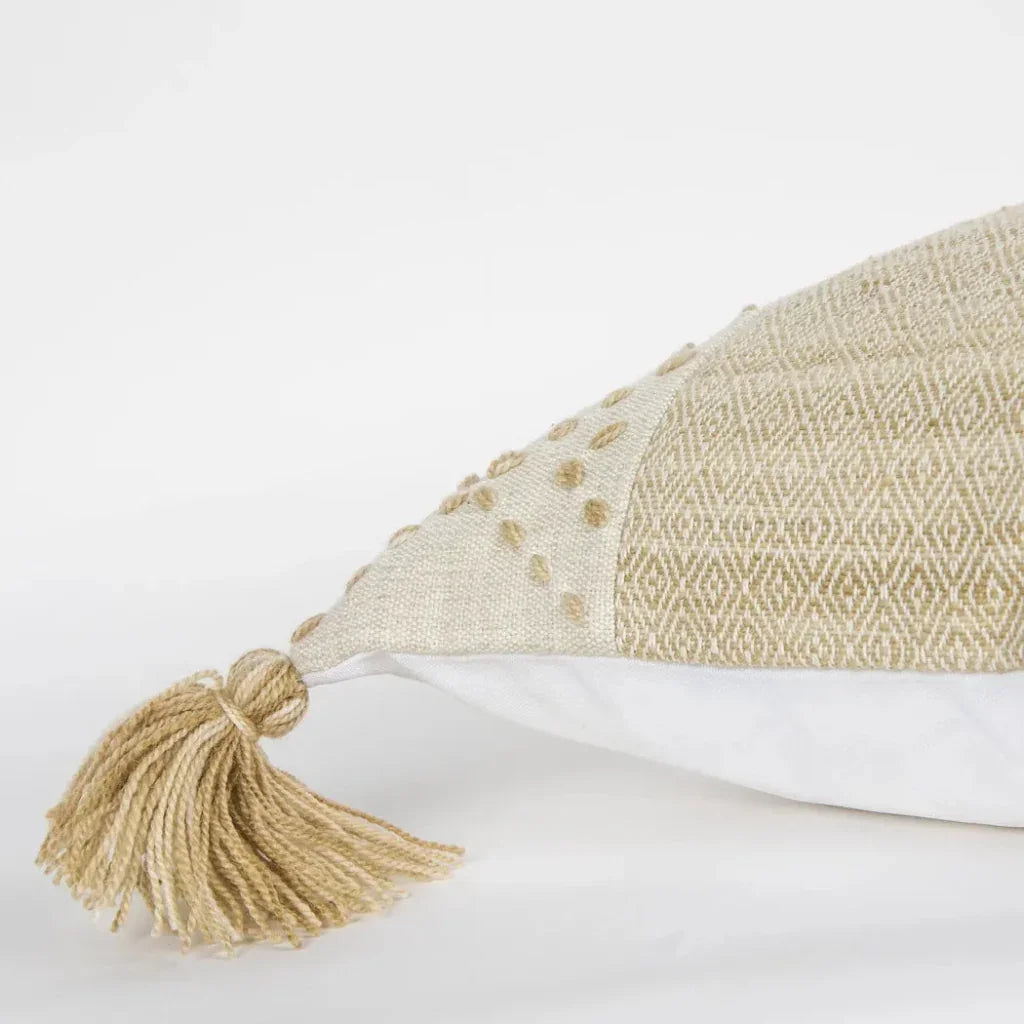 LOOMLAN Lois Outdoor Throw Pillow With Tassels