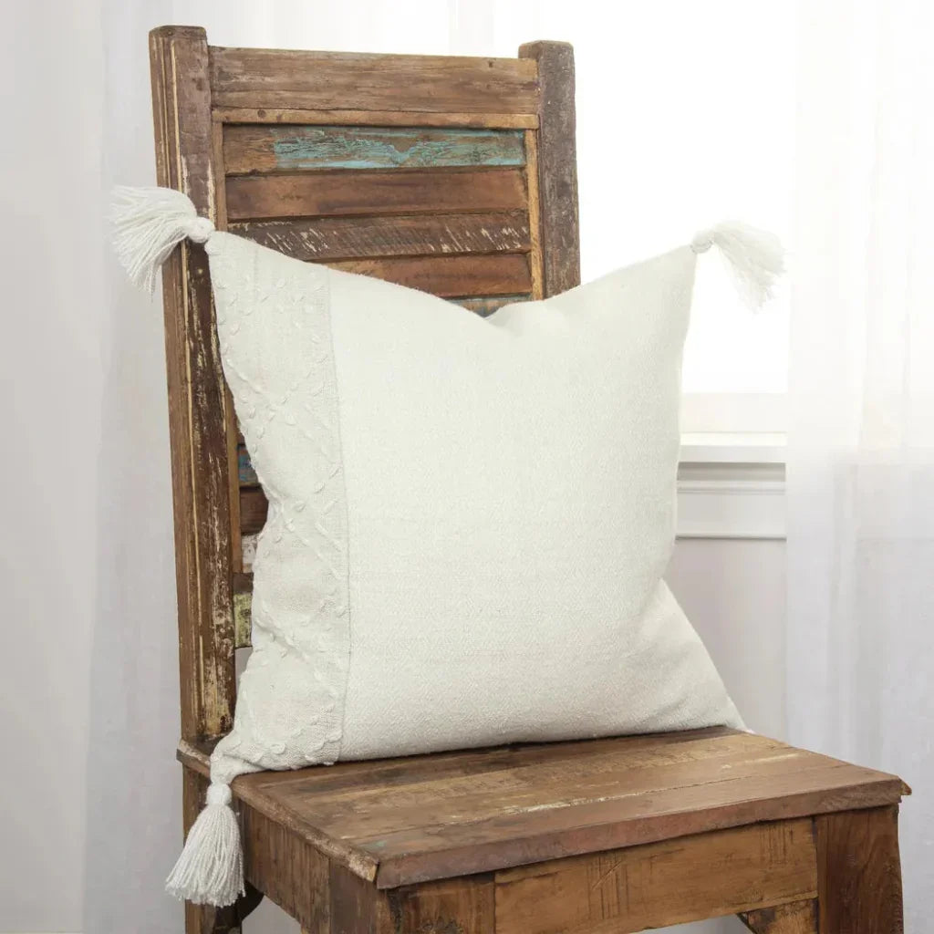 LOOMLAN Lois Outdoor Throw Pillow With Tassels