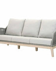 Loom Outdoor 79" Sofa Platinum Rope Gray Teak Wood - LOOMLAN - Essentials For Living - Outdoor Sofas & Loveseats
