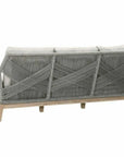 Loom Outdoor 79" Sofa Platinum Rope Gray Teak Wood - LOOMLAN - Essentials For Living - Outdoor Sofas & Loveseats
