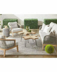 Loom Outdoor 79" Sofa Platinum Rope Gray Teak Wood - LOOMLAN - Essentials For Living - Outdoor Sofas & Loveseats