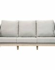 Loom Outdoor 79" Sofa Platinum Rope Gray Teak Wood - LOOMLAN - Essentials For Living - Outdoor Sofas & Loveseats