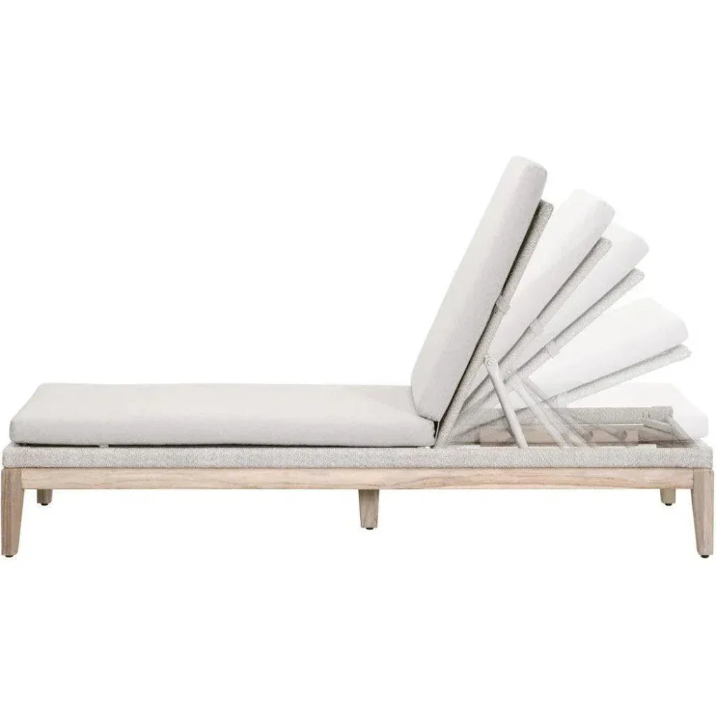 Loom Outdoor Chaise Lounge for Patio Teak Wood &amp; Rope - LOOMLAN - Essentials For Living - Outdoor Chaises
