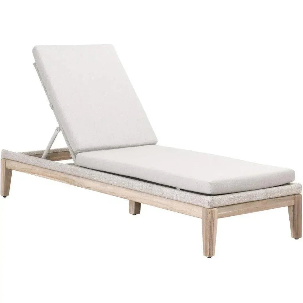 Loom Outdoor Chaise Lounge for Patio Teak Wood &amp; Rope - LOOMLAN - Essentials For Living - Outdoor Chaises