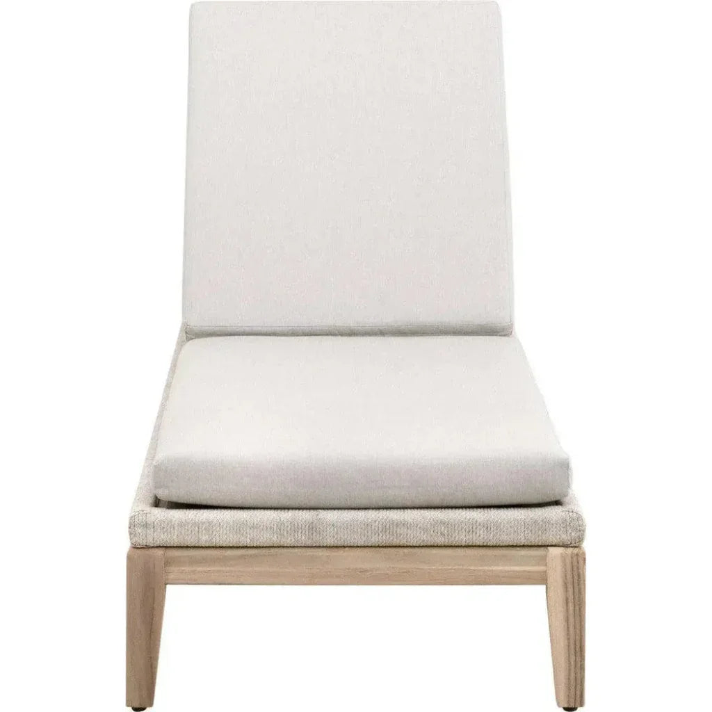 Loom Outdoor Chaise Lounge for Patio Teak Wood &amp; Rope - LOOMLAN - Essentials For Living - Outdoor Chaises