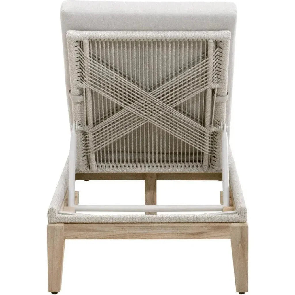 Loom Outdoor Chaise Lounge for Patio Teak Wood &amp; Rope - LOOMLAN - Essentials For Living - Outdoor Chaises