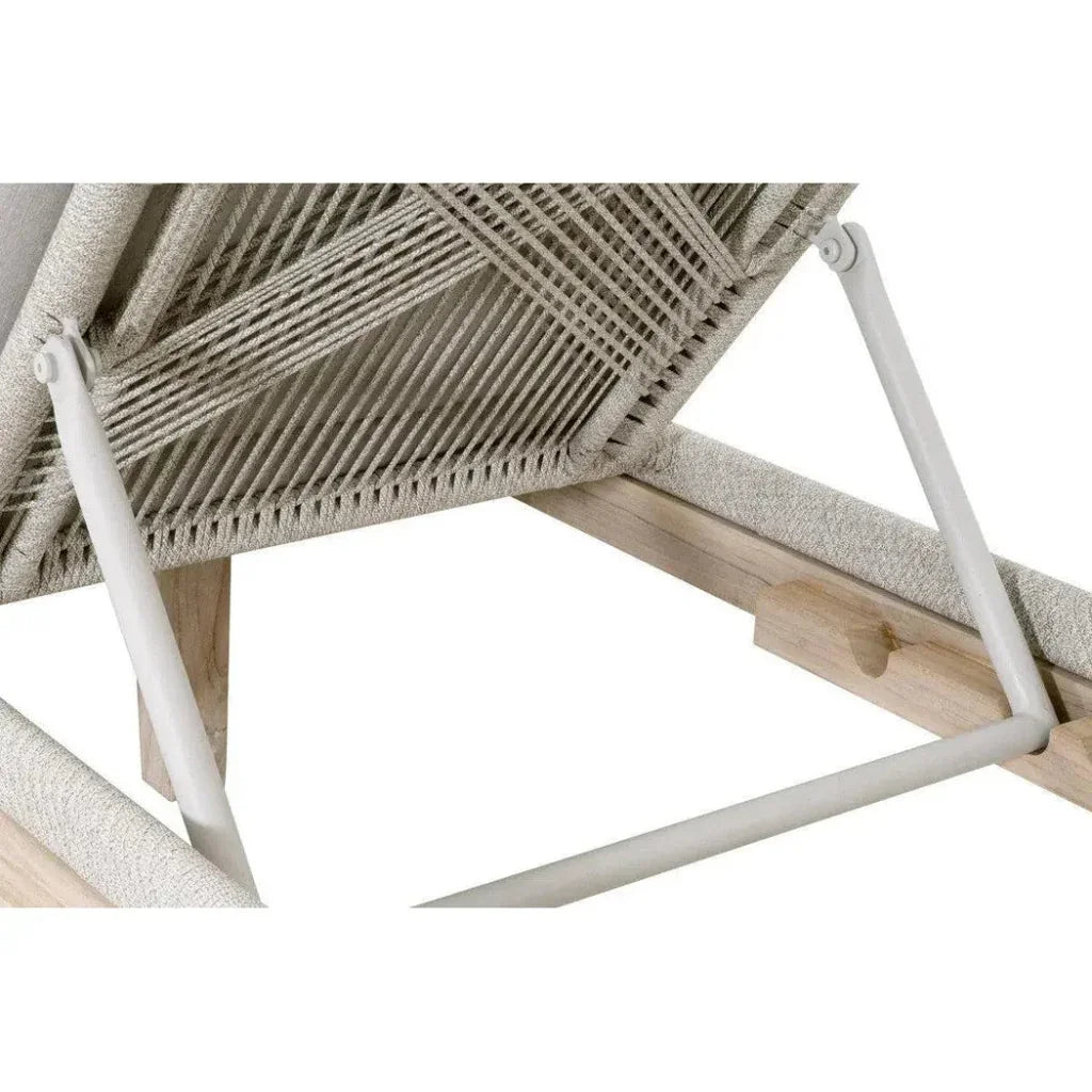 Loom Outdoor Chaise Lounge for Patio Teak Wood &amp; Rope - LOOMLAN - Essentials For Living - Outdoor Chaises
