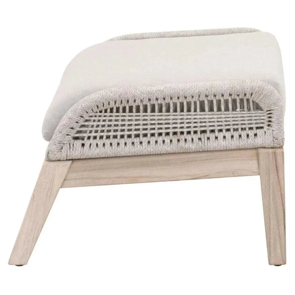 Loom Outdoor Footstool Rope Wood Frame - LOOMLAN - Essentials For Living - Outdoor Ottomans