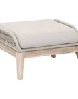 Loom Outdoor Footstool Rope Wood Frame - LOOMLAN - Essentials For Living - Outdoor Ottomans