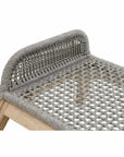 Loom Outdoor Footstool Teak Wood & Grey Rope - LOOMLAN - Essentials For Living - Outdoor Ottomans