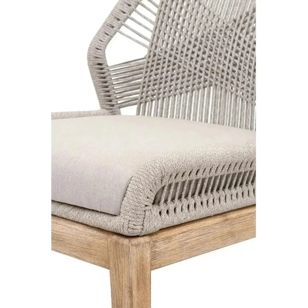 Loom Outdoor Rope Barstool Taupe Rope Wood - LOOMLAN - Essentials For Living - Outdoor Bar Stools