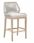 Loom Outdoor Rope Barstool Taupe Rope Wood - LOOMLAN - Essentials For Living - Outdoor Bar Stools