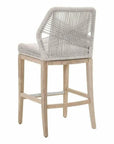 Loom Outdoor Rope Barstool Taupe Rope Wood - LOOMLAN - Essentials For Living - Outdoor Bar Stools