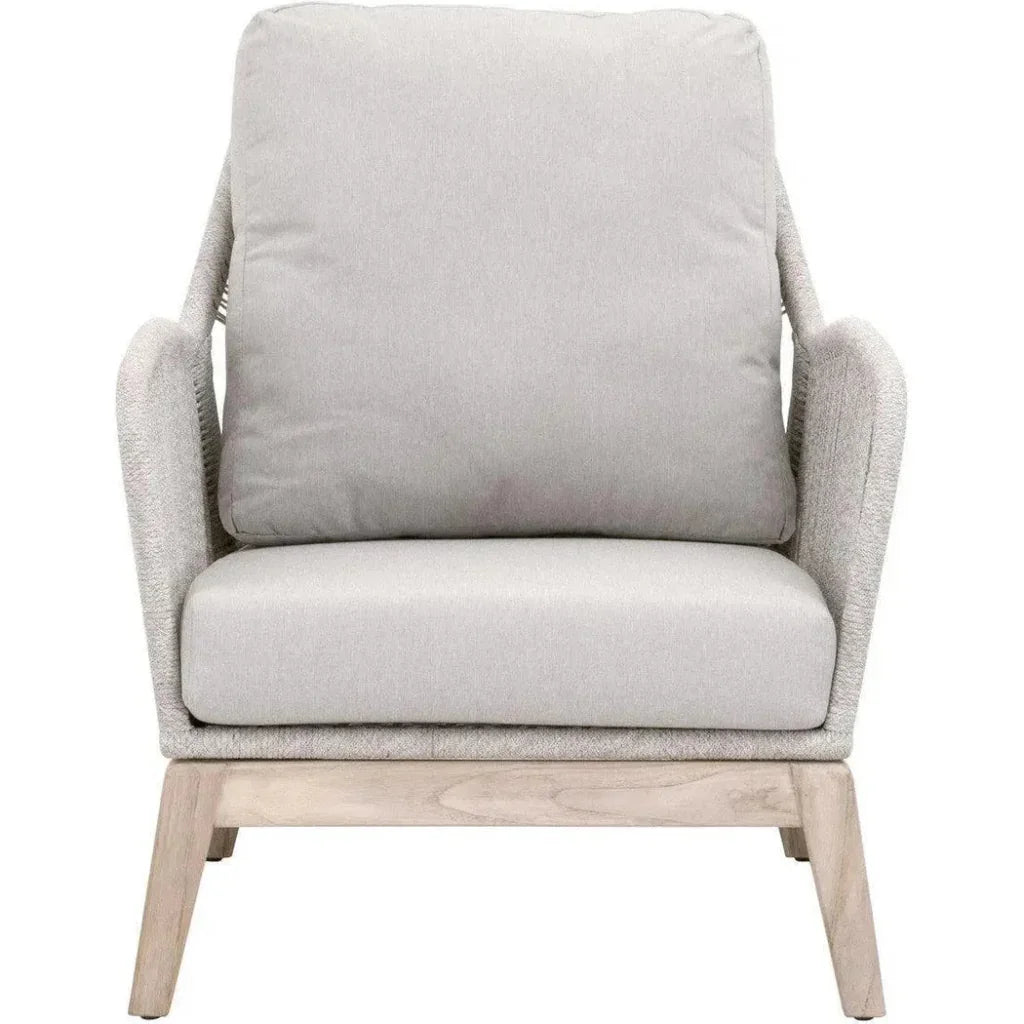 Loom Outdoor Rope Club Chair Gray Teak Wood - LOOMLAN - Essentials For Living - Outdoor Lounge Chairs
