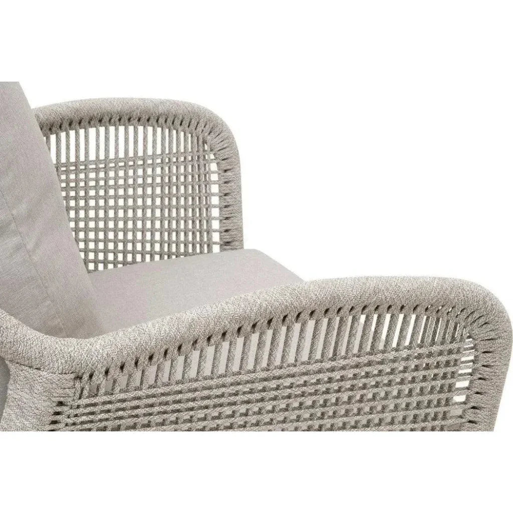 Loom Outdoor Rope Club Chair Gray Teak Wood - LOOMLAN - Essentials For Living - Outdoor Lounge Chairs