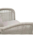 Loom Outdoor Rope Club Chair Gray Teak Wood - LOOMLAN - Essentials For Living - Outdoor Lounge Chairs