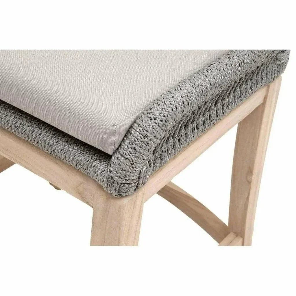 Loom Outdoor Rope Counter Stool Platinum Rope Wood - LOOMLAN - Essentials For Living - Outdoor Counter Stools