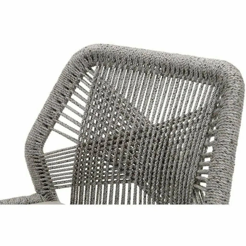 Loom Outdoor Rope Counter Stool Platinum Rope Wood - LOOMLAN - Essentials For Living - Outdoor Counter Stools