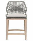 Loom Outdoor Rope Counter Stool Platinum Rope Wood - LOOMLAN - Essentials For Living - Outdoor Counter Stools