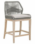 Loom Outdoor Rope Counter Stool Platinum Rope Wood - LOOMLAN - Essentials For Living - Outdoor Counter Stools
