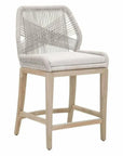 Loom Outdoor Rope Counter Stool Taupe Flat Rope Wood - LOOMLAN - Essentials For Living - Outdoor Counter Stools