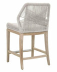Loom Outdoor Rope Counter Stool Taupe Flat Rope Wood - LOOMLAN - Essentials For Living - Outdoor Counter Stools