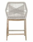 Loom Outdoor Rope Counter Stool Taupe Flat Rope Wood - LOOMLAN - Essentials For Living - Outdoor Counter Stools