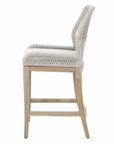 Loom Outdoor Rope Counter Stool Taupe Flat Rope Wood - LOOMLAN - Essentials For Living - Outdoor Counter Stools