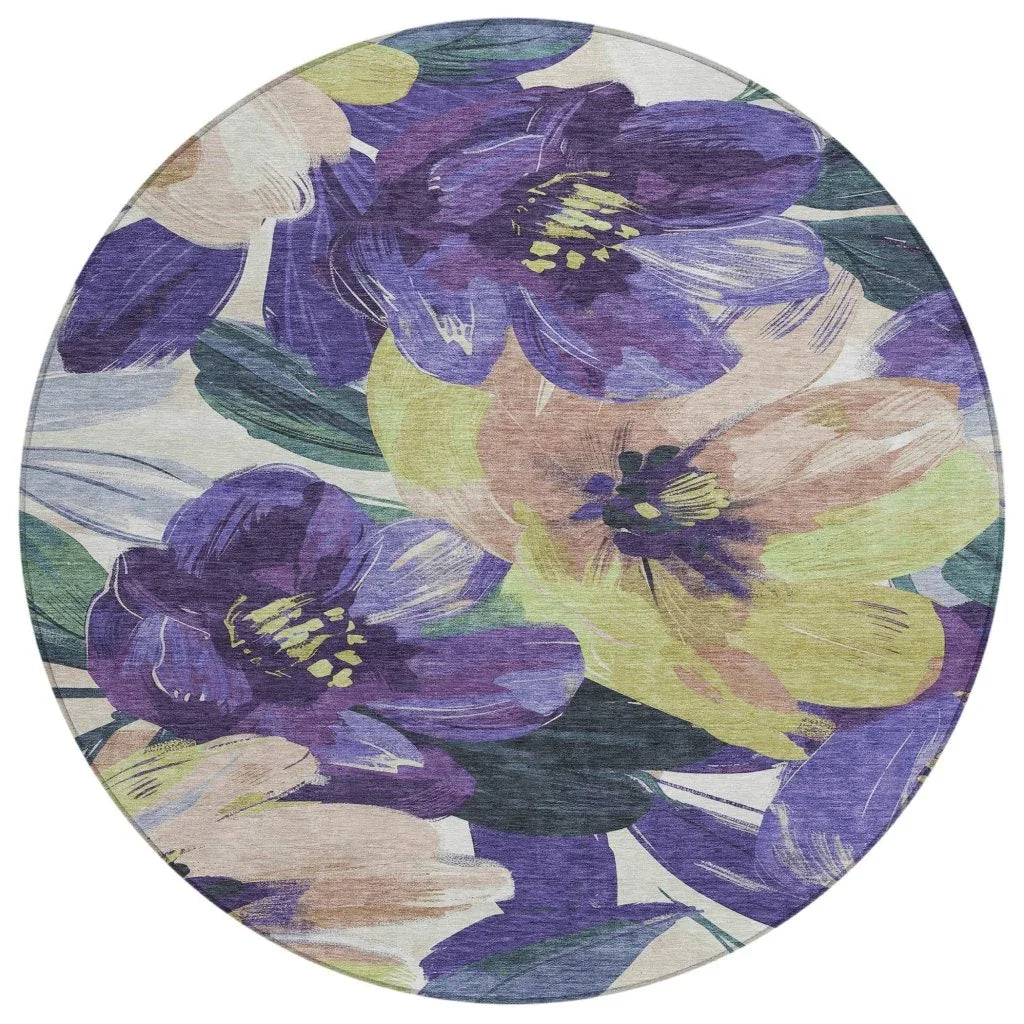 LOOMLAN Rugs Loomara Purple Washable Indoor-Outdoor Rug