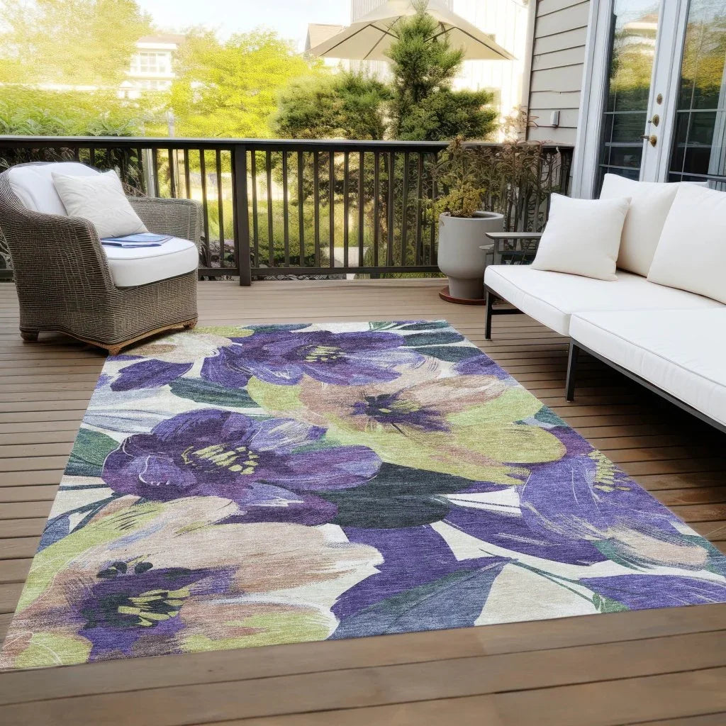 LOOMLAN Rugs Loomara Purple Washable Indoor-Outdoor Rug