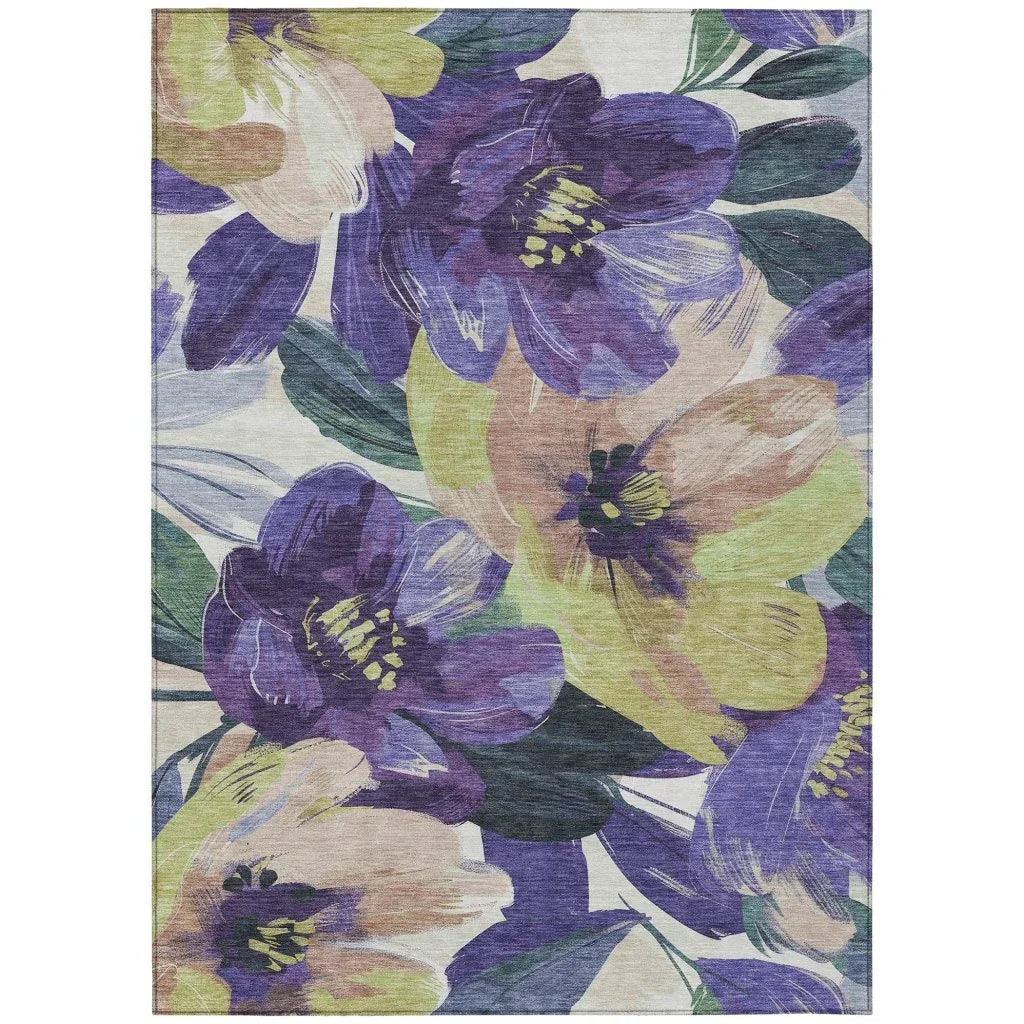 LOOMLAN Rugs Loomara Purple Washable Indoor-Outdoor Rug