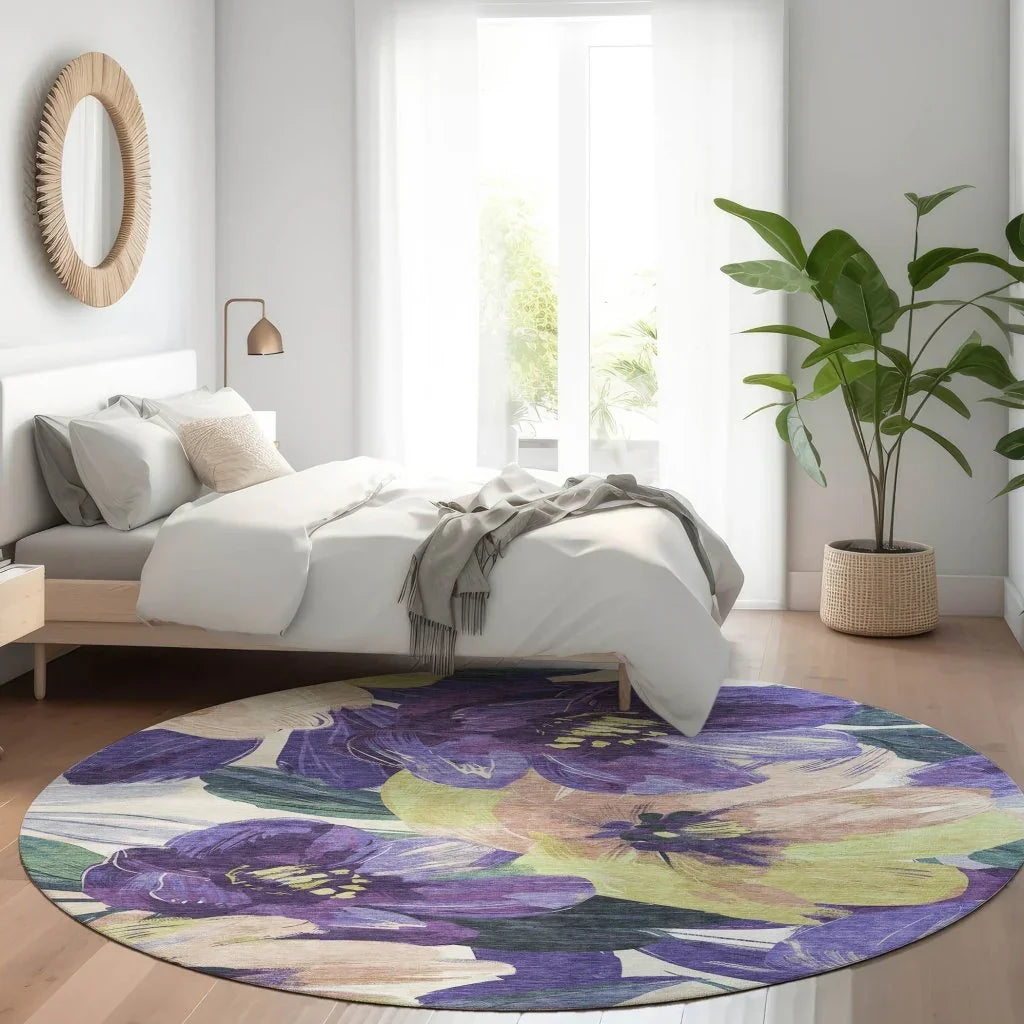 LOOMLAN Rugs Loomara Purple Washable Indoor-Outdoor Rug