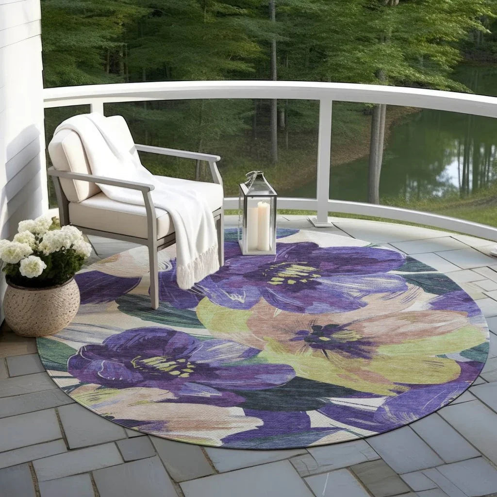 LOOMLAN Rugs Loomara Purple Washable Indoor-Outdoor Rug