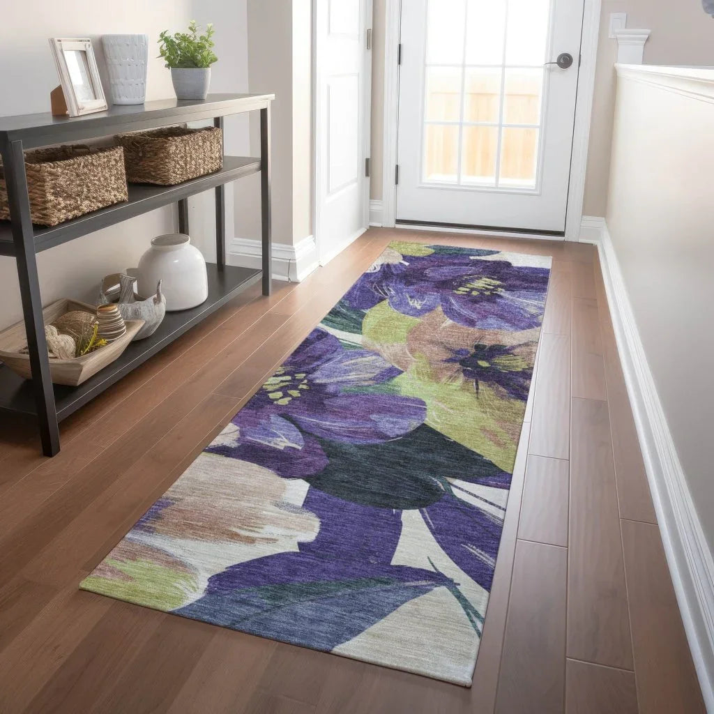 LOOMLAN Rugs Loomara Purple Washable Indoor-Outdoor Rug