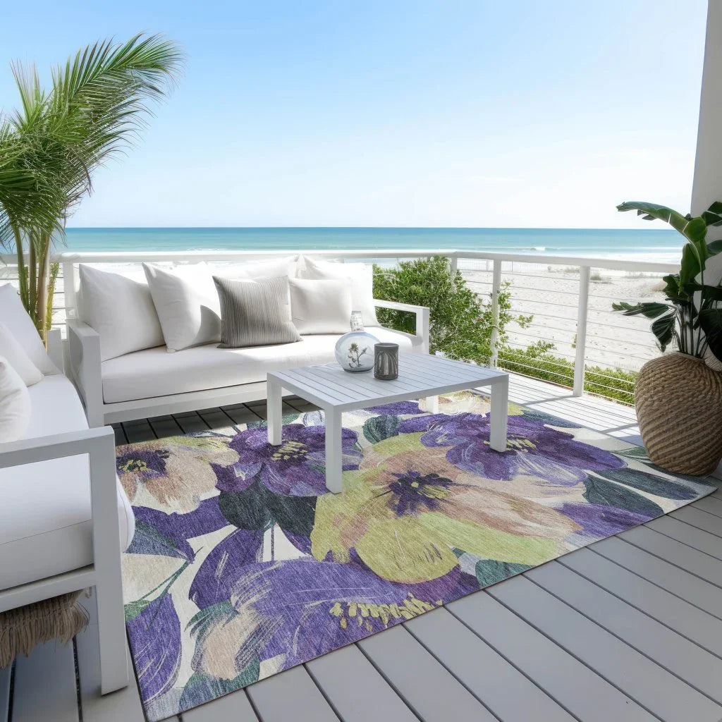LOOMLAN Rugs Loomara Purple Washable Indoor-Outdoor Rug
