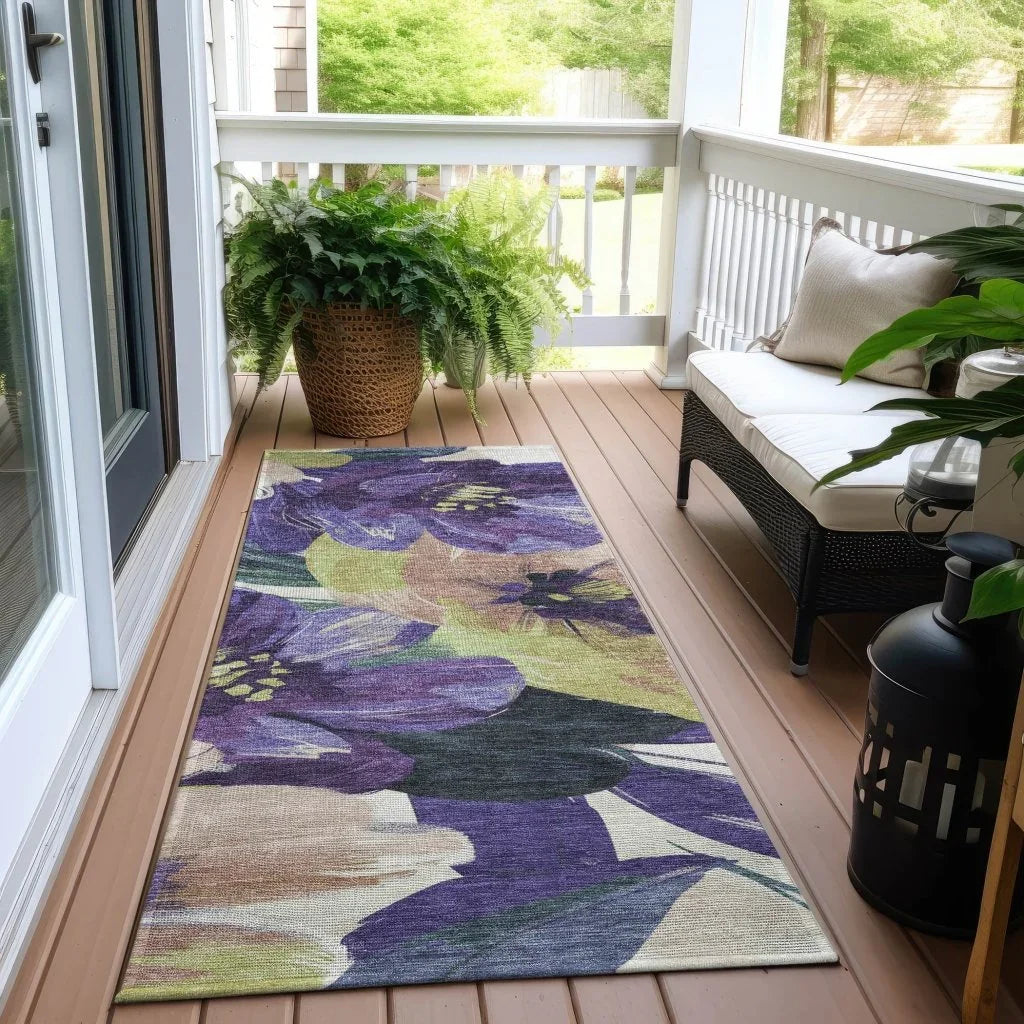 LOOMLAN Rugs Loomara Purple Washable Indoor-Outdoor Rug