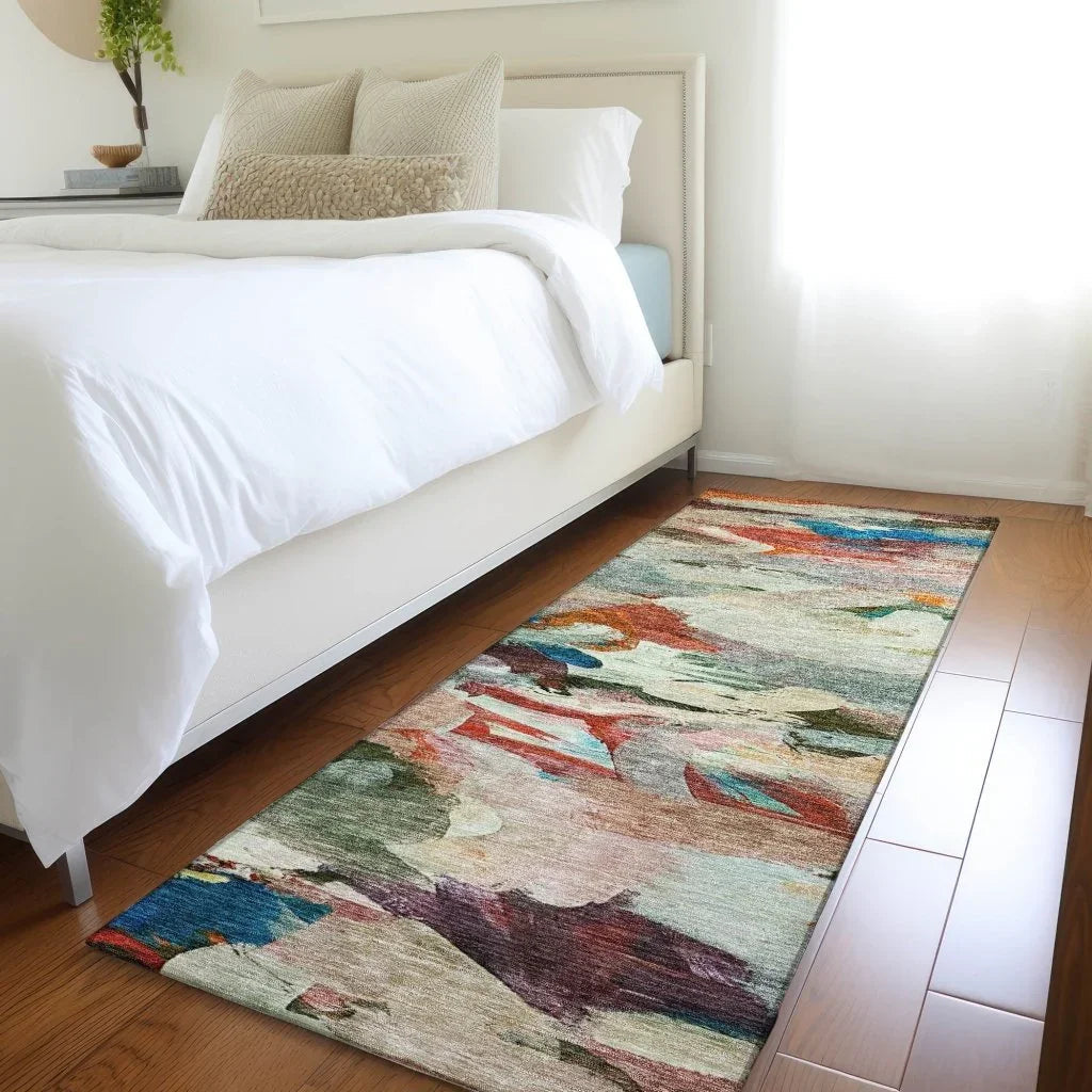 LOOMLAN Rugs Loomari Green Washable Indoor-Outdoor Rug