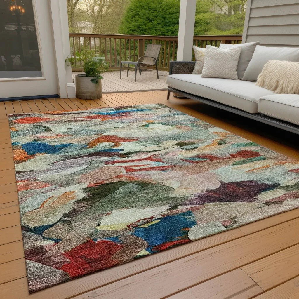 LOOMLAN Rugs Loomari Green Washable Indoor-Outdoor Rug