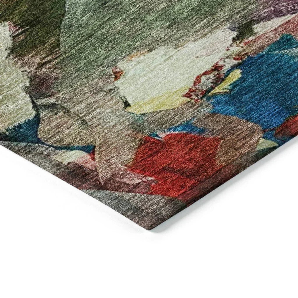 LOOMLAN Rugs Loomari Green Washable Indoor-Outdoor Rug