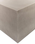 39.5" Bloc Concrete Outdoor Square Coffee Table