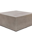 39.5" Bloc Concrete Outdoor Square Coffee Table