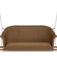 All Seasons Settee Swing With Padded Seat Wicker Outdoor Furniture Outdoor Swings LOOMLAN By Lloyd Flanders