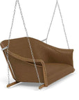 All Seasons Settee Swing With Padded Seat Wicker Outdoor Furniture Outdoor Swings LOOMLAN By Lloyd Flanders