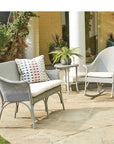 All Seasons Settee With Sunbrella Cushion Wicker Outdoor Furniture Outdoor Sofas & Loveseats LOOMLAN By Lloyd Flanders