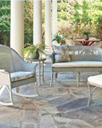 All Seasons Settee With Sunbrella Cushion Wicker Outdoor Furniture Outdoor Sofas & Loveseats LOOMLAN By Lloyd Flanders