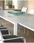 Athenes White Outdoor Dining Table Set Extendable Table For 12 Outdoor Dining Sets LOOMLAN By LOOMLAN